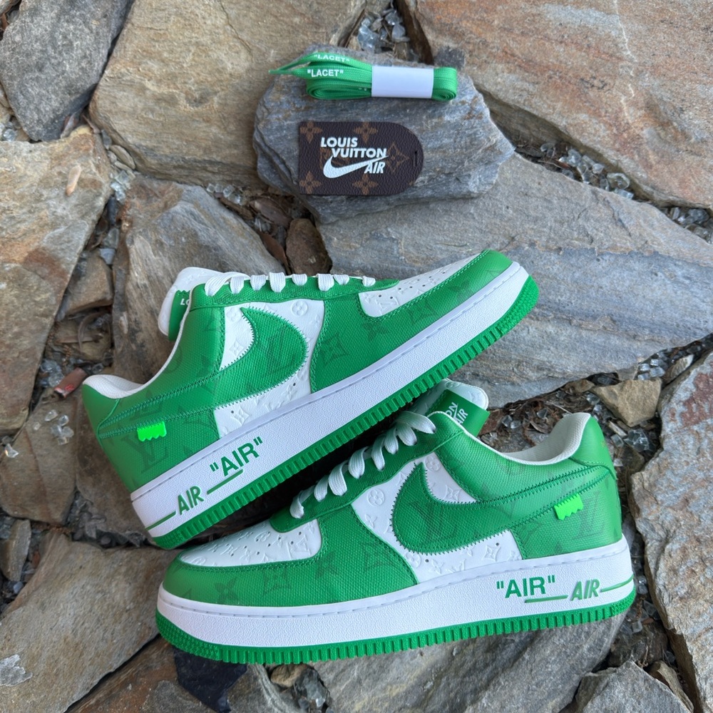 Louis Vuitton x Nike Air Force 1 Green (No Box)